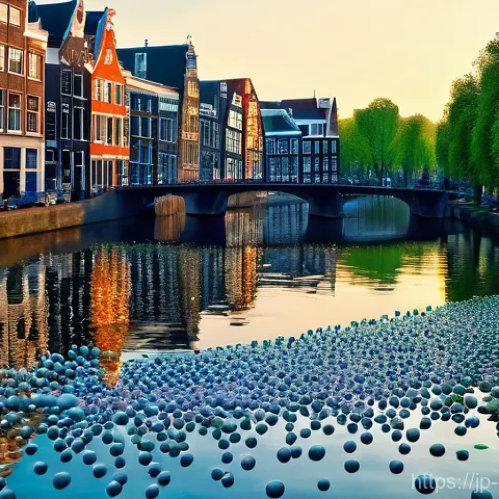 해양 쓰레기 수거 시스템 - **Prompt for Bubble Curtain Technology:**
    "A serene, crystal-clear river in a picturesque Europe...