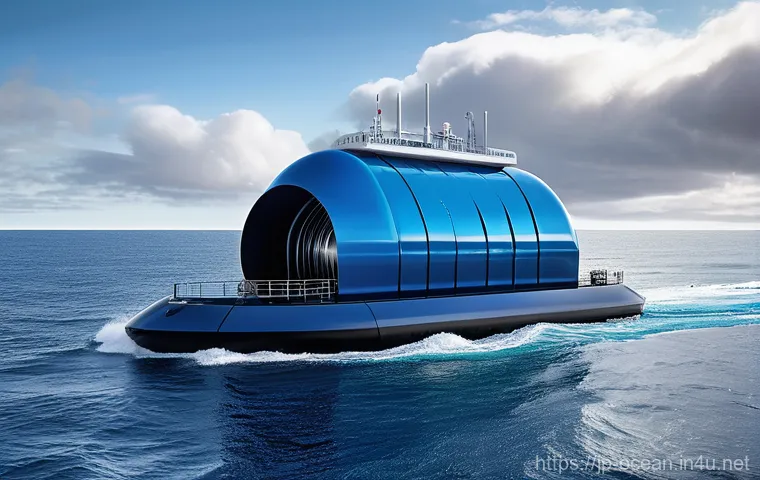 해양 에너지 기술 - **Wave Power Generation: The Resilient Ocean Guardian**
    An awe-inspiring image of a cutting-edge...